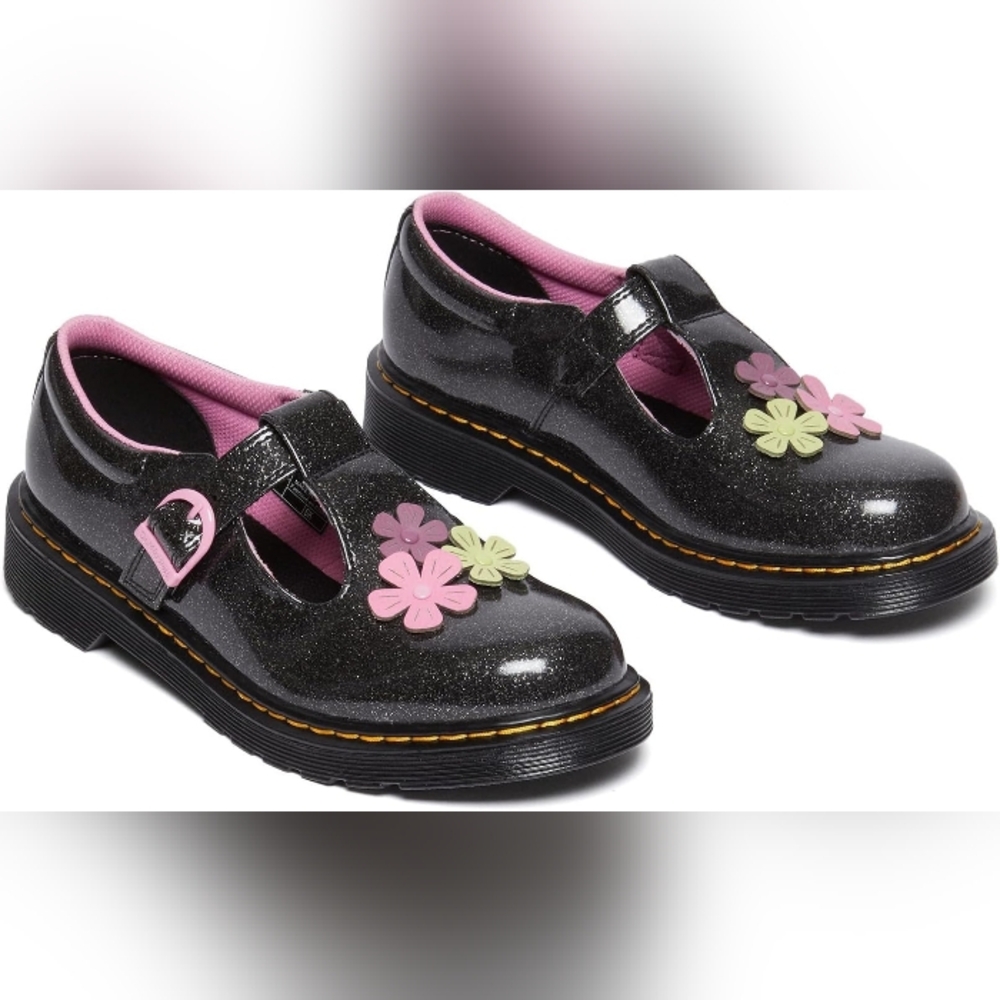 NWT Dr. Marten's AirWair Girls "Polley J" Black Size US 5